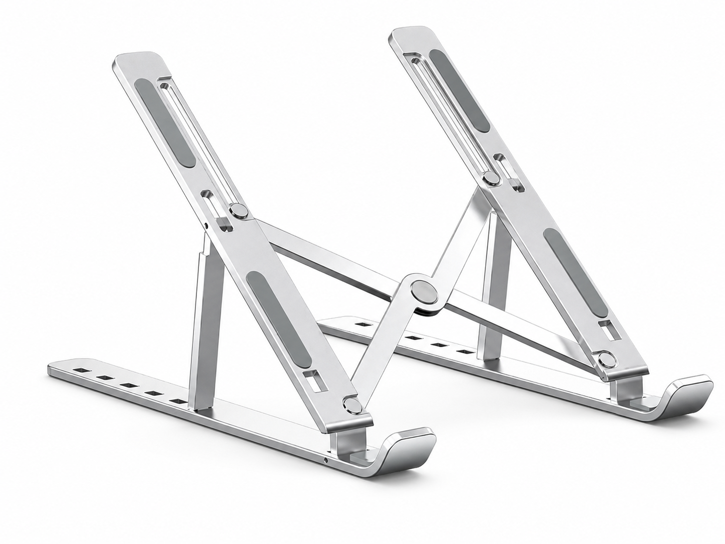 DeskHaus silver aluminum laptop stand product photo white background